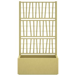 Bac à fleurs avec Treillis Vert 80 x 36 x 140 cm PP 543142543142