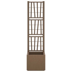 Bac à fleurs avec Treillis Marron 36 x 36 x 140 cm PP 543143543143