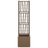 Bac à fleurs avec Treillis Marron 36 x 36 x 140 cm PP 543143543143