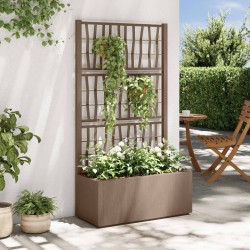 Bac à fleurs avec Treillis Marron 80 x 36 x 140 cm PP 543149543149