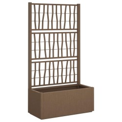 Bac à fleurs avec Treillis Marron 80 x 36 x 140 cm PP 543149543149