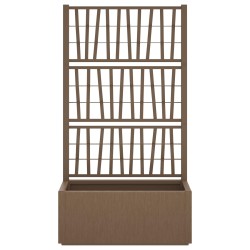 Bac à fleurs avec Treillis Marron 80 x 36 x 140 cm PP 543149543149