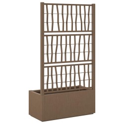 Bac à fleurs avec Treillis Marron 80 x 36 x 140 cm PP 543149543149