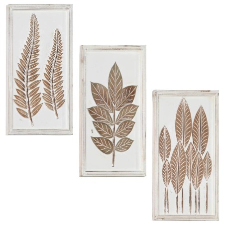 Décor artistique 3 pcs Marron et blanc 40 x 40 x 1,5 cm 543153543153