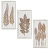 Décor artistique 3 pcs Marron et blanc 40 x 40 x 1,5 cm 543153543153