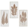 Décor artistique 3 pcs Marron et blanc 40 x 40 x 1,5 cm 543153543153