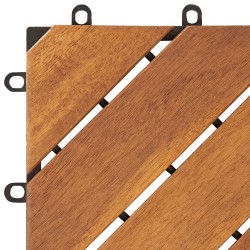 Carreau de terrasse 10 pcs Marron 30 x 30 cm Bois d'acacia 543155543155