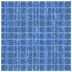 Carrelage en mosaïque 11 pcs Bleu 50 x 50 cm Verre 543158543158