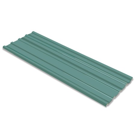 Panneau de toiture 12 pcs Vert 129 x 45 cm Acier galvanisé 543159543159
