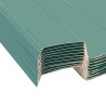 Panneau de toiture 12 pcs Vert 129 x 45 cm Acier galvanisé 543159543159