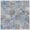 Carrelage en mosaïque 11 pcs Gris et bleu 50 x 50 cm Verre 543160543160