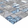Carrelage en mosaïque 11 pcs Gris et bleu 50 x 50 cm Verre 543160543160