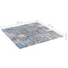 Carrelage en mosaïque 22 pcs Gris et bleu 50 x 50 cm Verre 543162543162