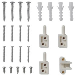 Écran anti-insectes à charnière Blanc et Noir 100 x 215 cm 543164543164