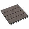 Carreau de terrasse 11 pcs Marron foncé 30 x 30 cm WPC 543169543169
