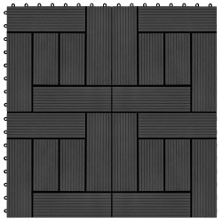 Carreau de terrasse 11 pcs Noir 30 x 30 cm WPC 543170543170