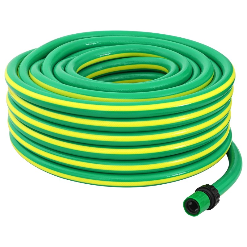 Tuyau de jardin 5 couches Vert et jaune 3 / 4'' 30 m PVC 543174543174