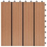 Carreau de terrasse 11 pcs Teck 30 x 30 cm WPC 543180543180