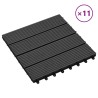 Carreau de terrasse 11 pcs Noir 30 x 30 cm WPC 543181543181