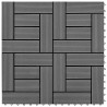 Carreau de terrasse 11 pcs Gris 30 x 30 cm WPC 543182543182