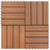 Carreau de terrasse 11 pcs Marron 30 x 30 cm WPC 543192543192