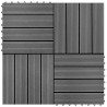 Carreau de terrasse 11 pcs Gris 30 x 30 cm WPC 543193543193