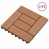 Carreau de terrasse 11 pcs Marron 30 x 30 cm WPC 543194543194