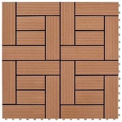 Carreau de terrasse 11 pcs Marron 30 x 30 cm WPC 543194543194