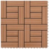 Carreau de terrasse 11 pcs Marron 30 x 30 cm WPC 543194543194