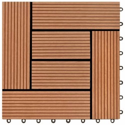 Carreau de terrasse 11 pcs Marron 30 x 30 cm WPC 543194543194