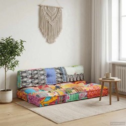 Coussin de canapé palette Multicolore Tissu Patchwork  543233543233