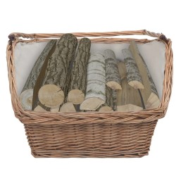 Panier à bois de chauffage avec poignée 61,5x46,5x58 cm Marron 543240543240