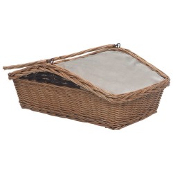 Panier à bois de chauffage avec poignée 61,5x46,5x58 cm Marron 543240543240