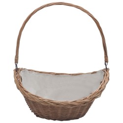 Panier à bois de chauffage avec poignée 57x46,5x52 cm Marron 543242543242