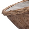 Panier à bois de chauffage avec poignée 57x46,5x52 cm Marron 543242543242