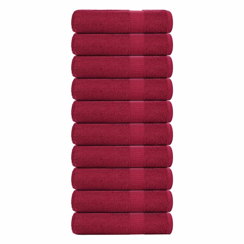 Serviettes de douche FROGN 10 pcs bordeaux 70x140cm 360 g/m² 543245543245