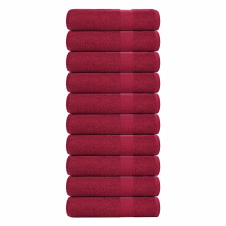 Serviettes de douche FROGN 10 pcs bordeaux 70x140cm 360 g/m² 543245543245