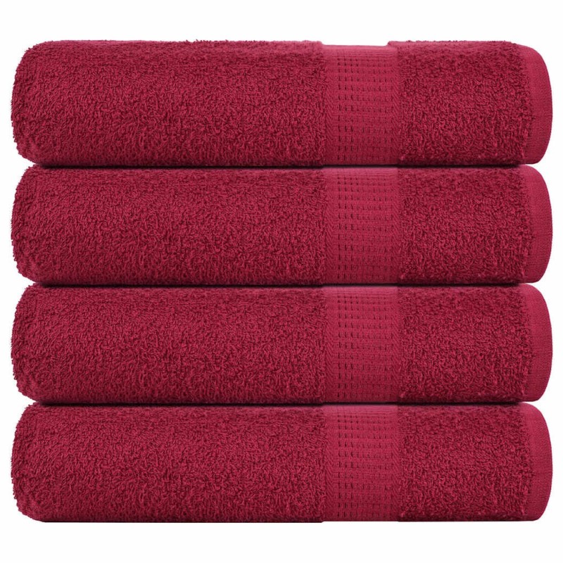 Serviettes de douche FROGN 4 pcs bordeaux 70x140cm 360 g/m² 543247543247