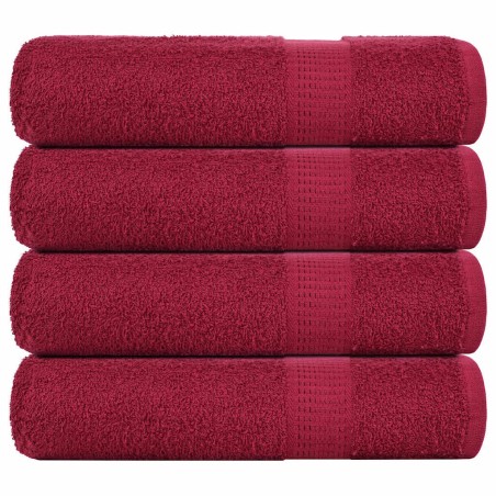 Serviettes de douche FROGN 4 pcs bordeaux 70x140cm 360 g/m² 543247543247