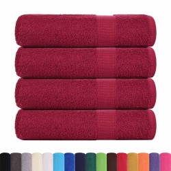 Serviettes de douche FROGN 4 pcs bordeaux 70x140cm 360 g/m² 543247543247
