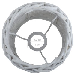 Abat-jour Osier 25x17 cm Blanc 543249543249