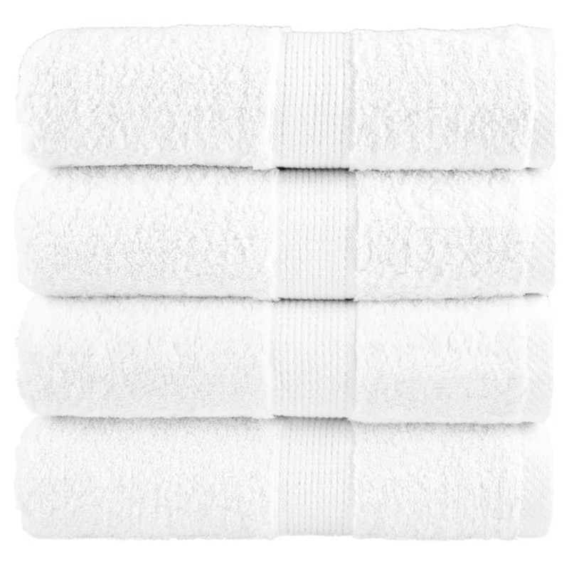 Serviettes de toilette premium SOLUND 4 pièces Blanc 30 x 30 cm 600 g/m² 543255543255