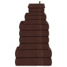 Ensemble de serviettes FROGN 12 pcs marron 360 g/m² 543259543259