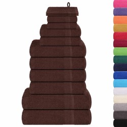 Ensemble de serviettes FROGN 12 pcs marron 360 g/m² 543259543259
