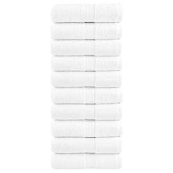 Serviettes de toilette premium SOLUND 10 pièces Blanc 30 x 30 cm 600 g/m² 543267543267