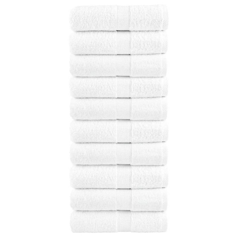 Serviettes de toilette premium SOLUND 10 pièces Blanc 30 x 30 cm 600 g/m² 543267543267