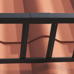 Protection de neige pour toit Noir 600 x 2,5 x 20 cm Acier 543276543276