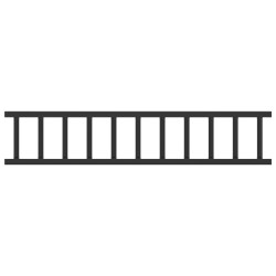 Protection de neige pour toit Noir 600 x 2,5 x 20 cm Acier 543276543276