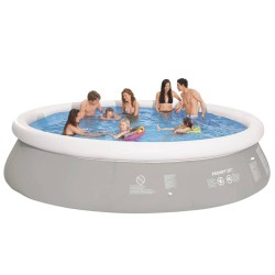 Jilong Piscine ronde gonflable Gris 450 x 122 cm 543293543293