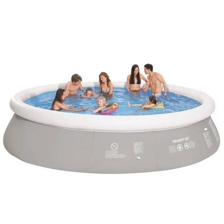 Jilong Piscine ronde gonflable Gris 450 x 122 cm 543293543293